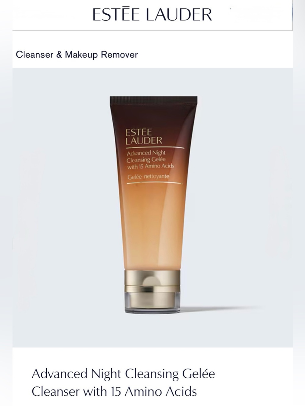 Estee Lauder Advanced Night Cleansing Gelée - Brown and Gold